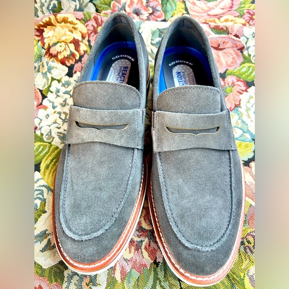 Kenneth Cole Reaction Klay Flex Penny Gray Suede Men's Loafers NWOT - Picture 7 of 9